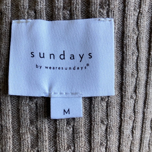 Sundays Fay Cableknit Dress NWOT Sleeveless Mini Dress in Toast - Picture 7 of 12